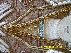 Плащаница Успение Пресвятой Богородицы Орнаментальное и лицевое шитье